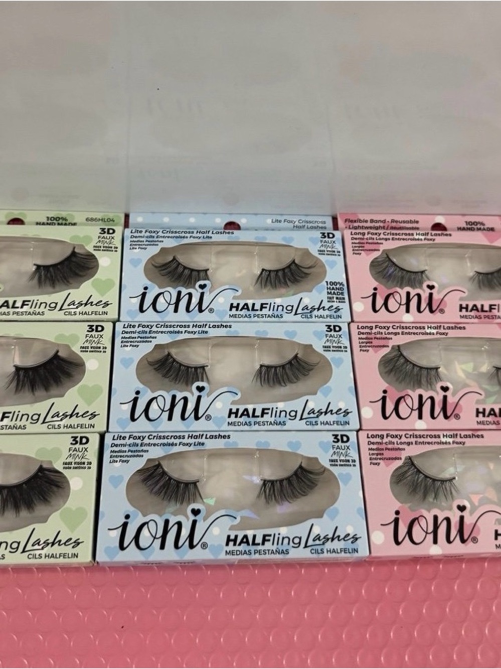 Half-Fling 3D Faux Lashes - Light Blue